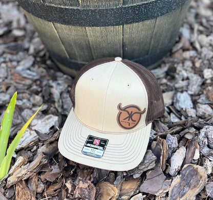 KCRanch Leather Patch Hat Tilted