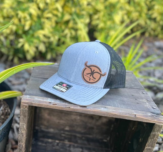 KCRanch Leather Patch Hat Tilted