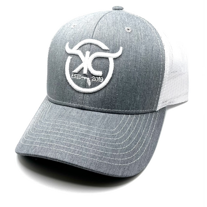 KCRanch Heather Grey / White Ball Cap