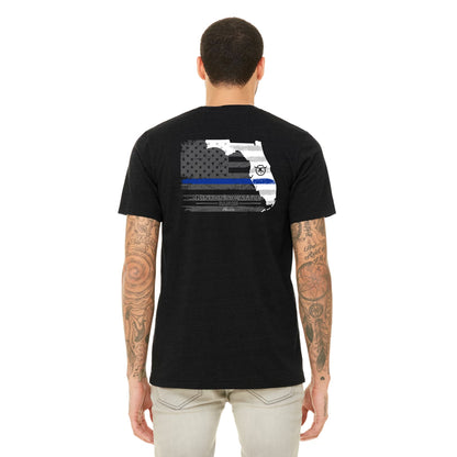 KCRanch Blue Line Patriotic Tee